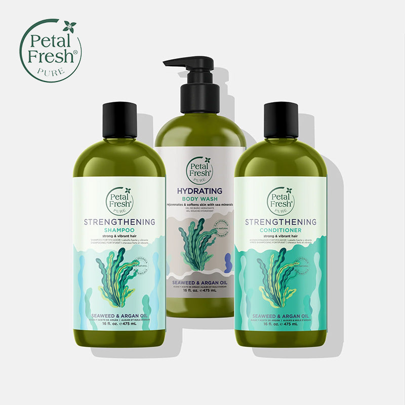 Petalfresh Seaweed & Argan Oil Shampoo Conditioner Shower Gel