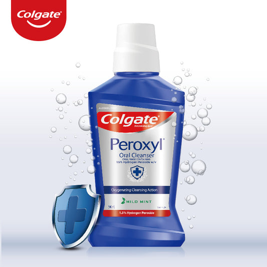 Colgate Peroxyl  Mouth Sore Rinse Antiseptic Mouthwash for Oral Wound Care