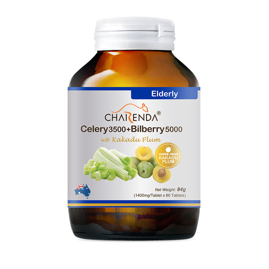 Charenda Celery 3500 + Bilberry 5000 Tablet with kakadu plum for Elderly