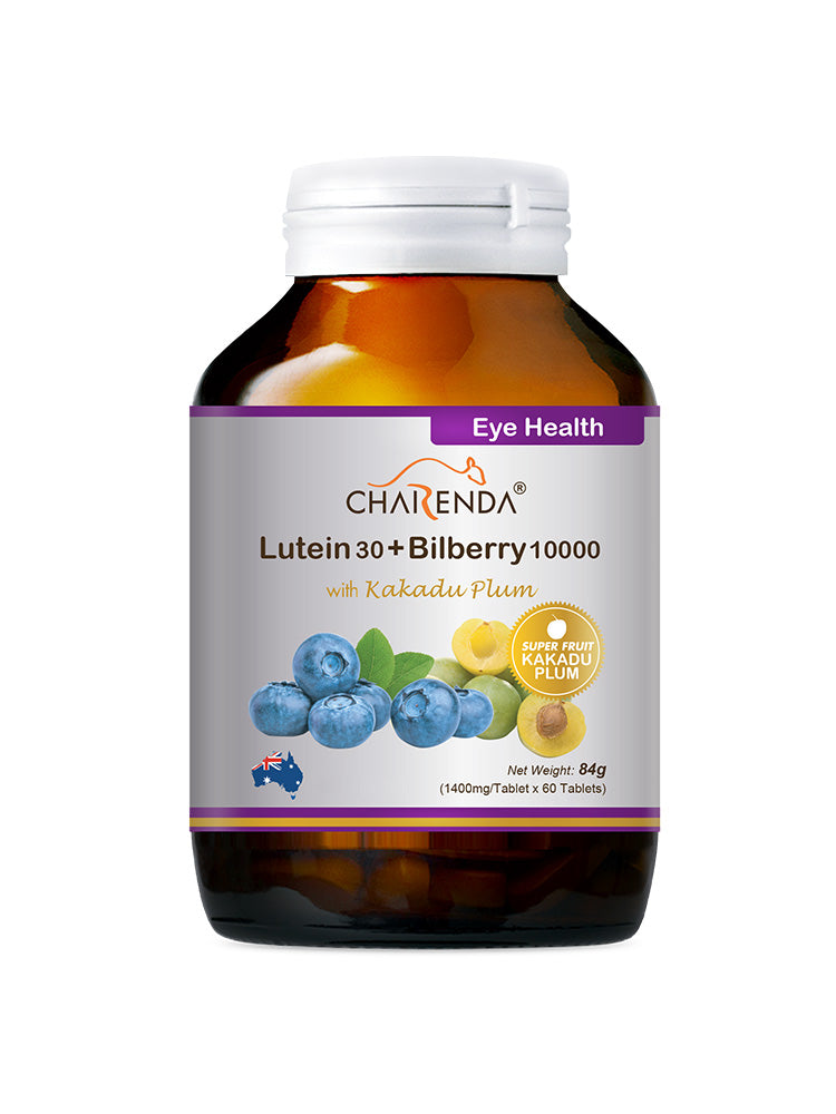 Charenda Lutein 30 + Bilberry 10000 Tablet with kakadu plum for Eye Health